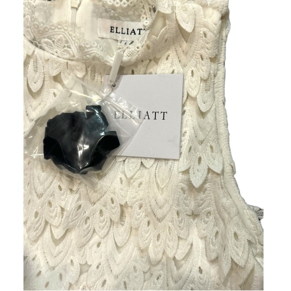 ELLIATT Harmonia Lace High Neck Cocktail Sleeveless Mini Dress Size Large New - Picture 9 of 10